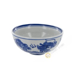 Bol à riz dragon bleu en porcelaine