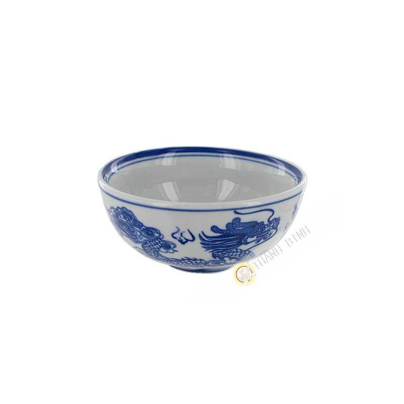 Bol à riz dragon bleu porcelaine 11.8 cm 48pcs