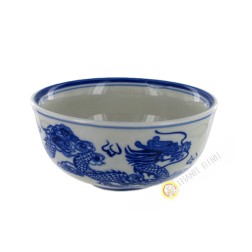 Rice bowl blue dragon porcelain 11cm, 13cm