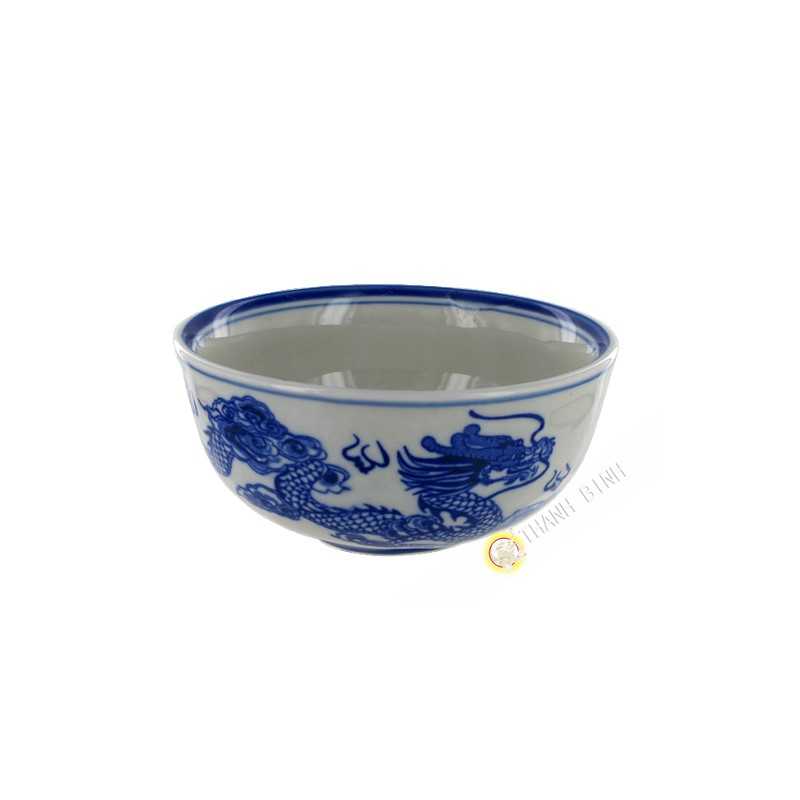 Rice bowl blue dragon porcelain 11cm, 13cm