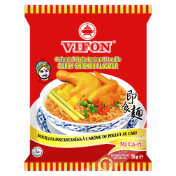 Sopa de fideos con pollo al curry VIFON 70g de Vietnam
