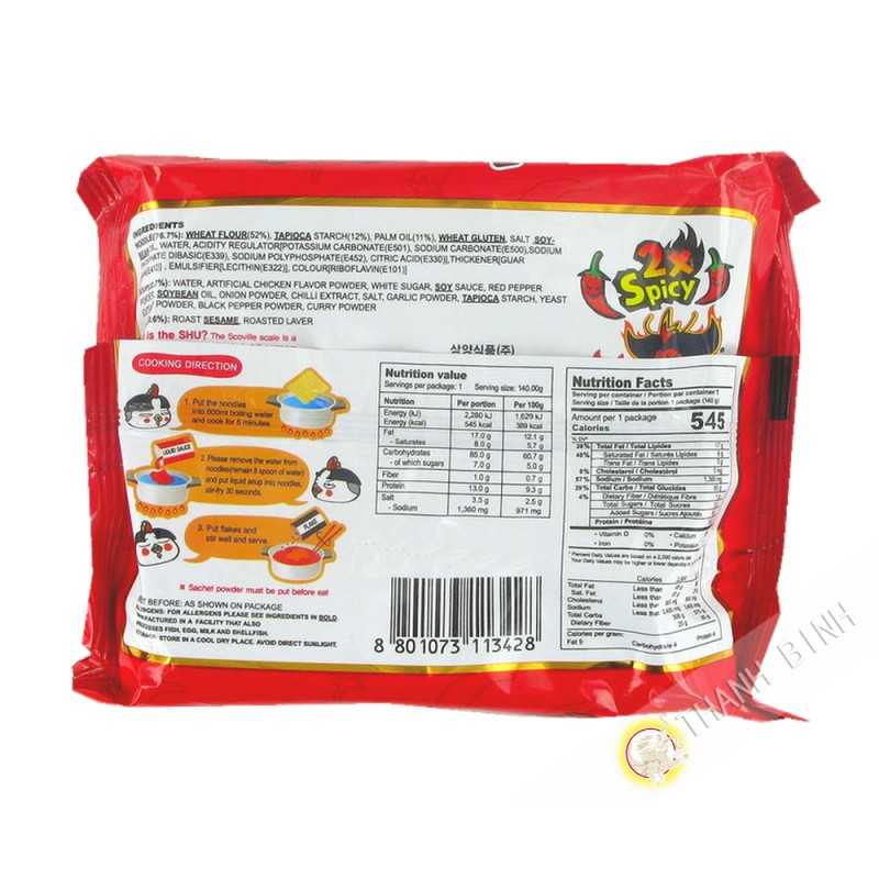 Ramen sauté Samyang 140g Corée Ramen sauté Samyang 140g Corée