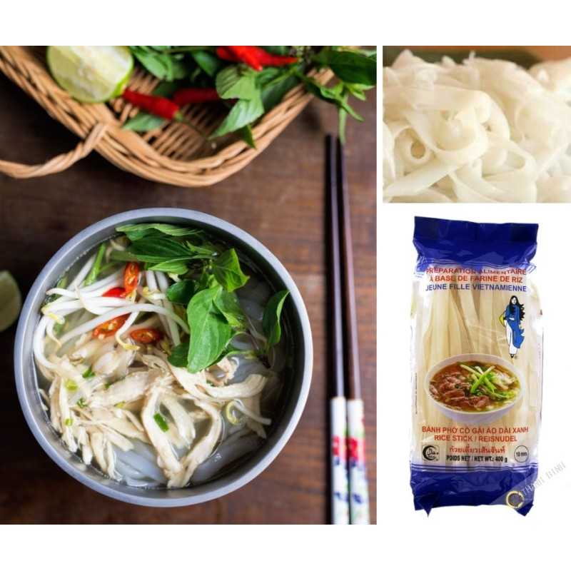 Vermicelli di riso pho RAGAZZA 10mm Vietnam 400g Vermicelli di riso pho RAGAZZA 10mm Vietnam 400g