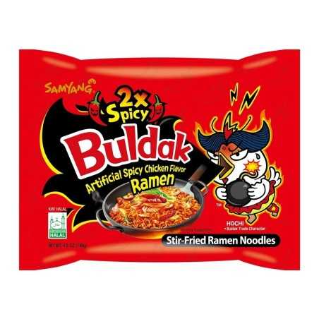 Nouille Ramen sauté 2 spicy HOT CHICKEN 2 SAMYANG 40x140g Corée
