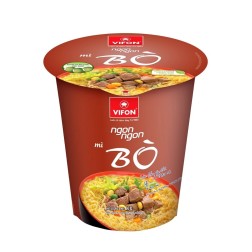 Sopa de fideos con carne de res Tazón NGON NGON VIFON 60g de Vietnam