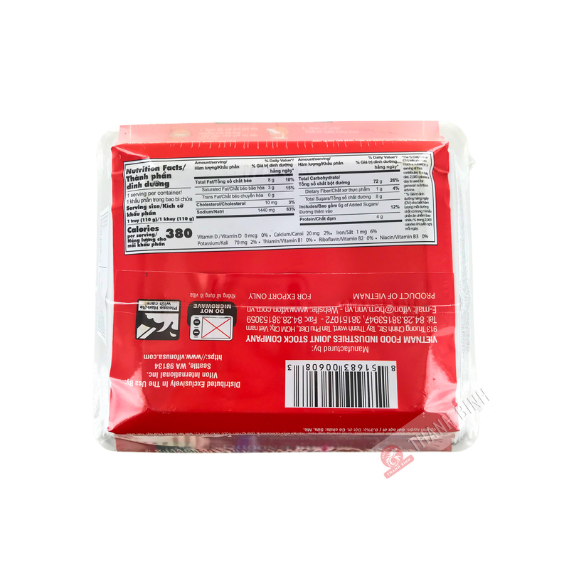 Verrmicelle Phnom Penh sautée épicé bol VIET CUISINE 110G Vietnam Verrmicelle Phnom Penh sautée épicé bol VIET CUISINE 110G Vietnam
