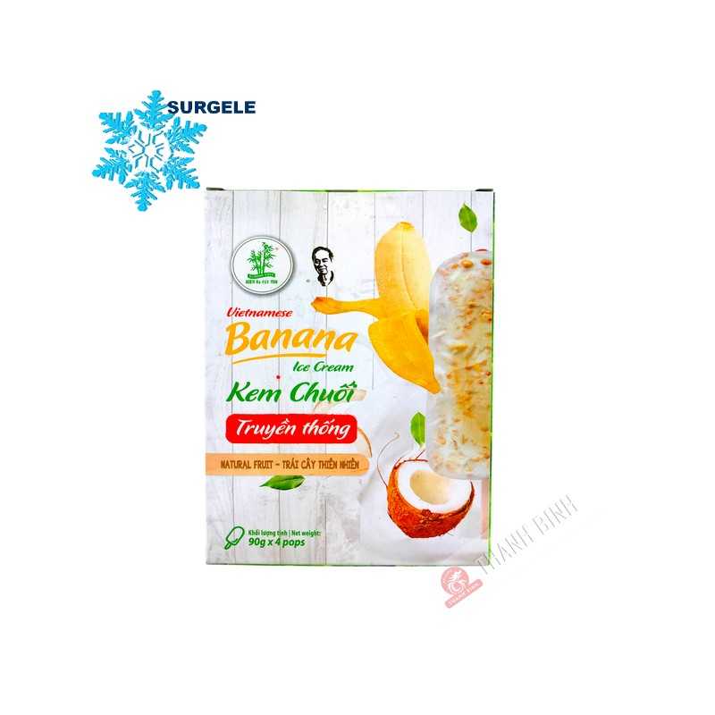Glace à la banane 3 BAMBOU 360g Vietnam - SURGELES Glace à la banane 3 BAMBOU 360g Vietnam - SURGELES