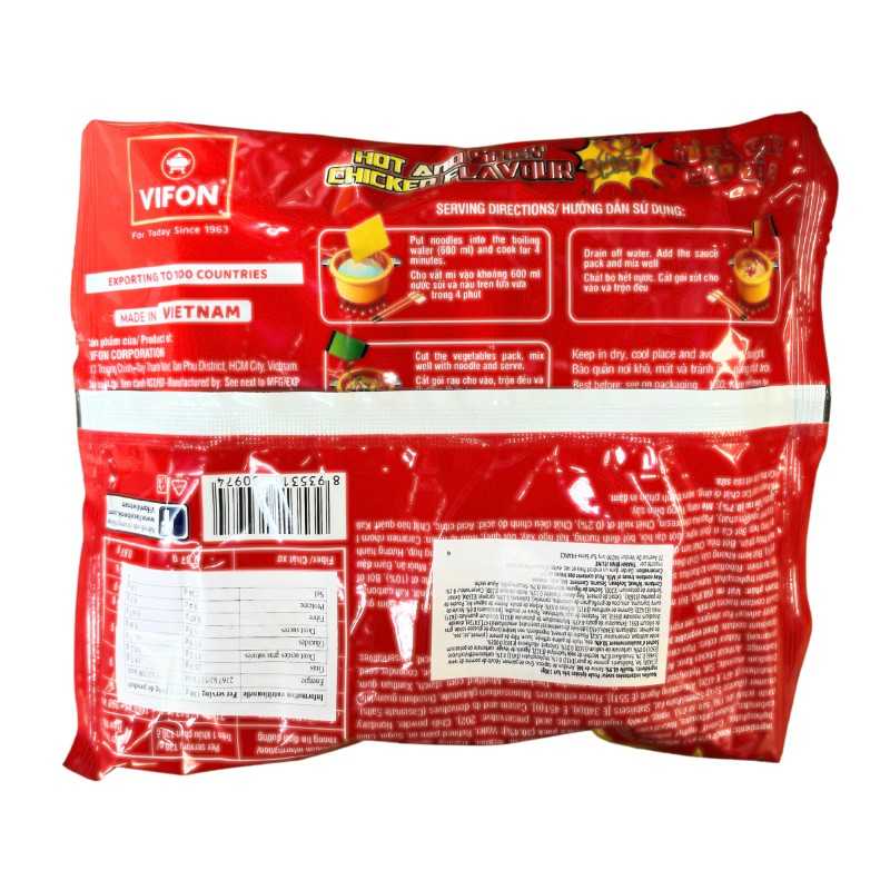 Nouille poulet piquant Vifon 130g Vietnam