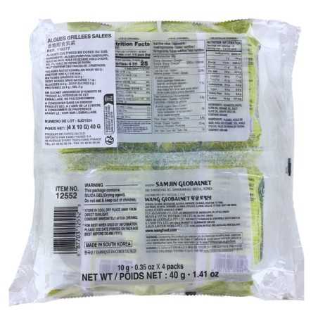 Alghe salate tostate - 4x10g - Wang Corea