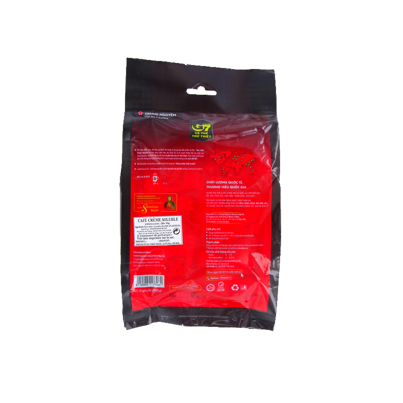 Café crème soluble 3 en 1 G7 TRUNG NGUYEN 320g Vietnam