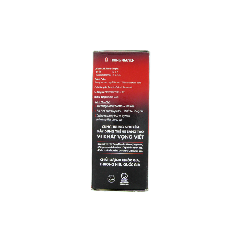 Café crème soluble 3 en 1 G7 TRUNG NGUYEN 320g Vietnam