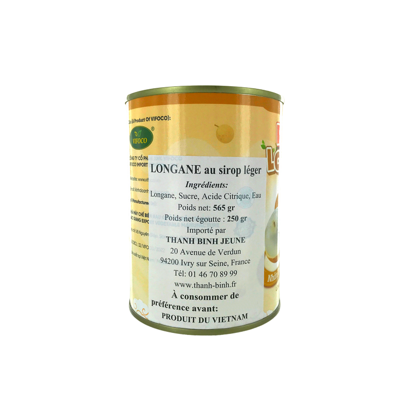Longane au sirop léger 565g Vietnam Longane au sirop léger 565g Vietnam