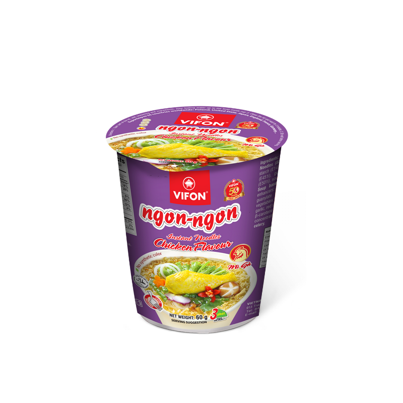 Soupe nouille poulet Bol NGON NGON VIFON 2x24x60g Vietnam Soupe nouille poulet Bol NGON NGON VIFON 2x24x60g Vietnam