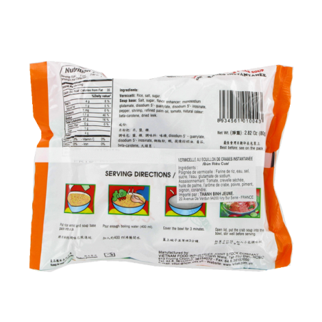 Soupe vermicelle bun rieu cua VIFON 3x30x80g Vietnam