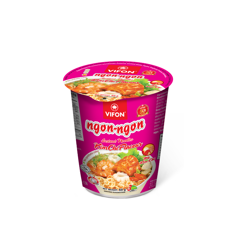 Sopa de fideos kimchi tazón VIFON 60g de Vietnam Sopa de fideos kimchi tazón VIFON 60g de Vietnam