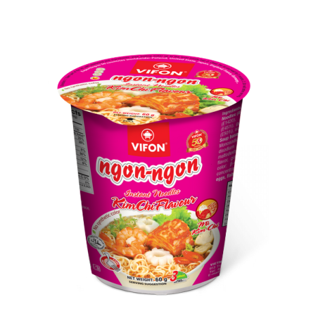 Mì ly kim chi Ngon Ngon VIFON 60g Việt Nam