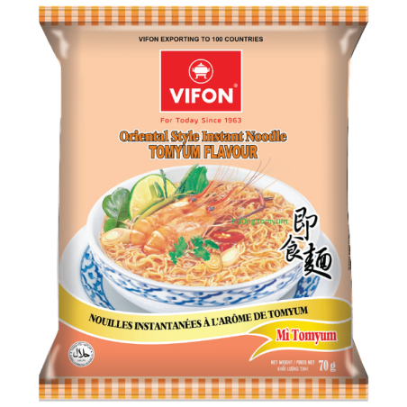 Fideos de la sopa tom yum VIFON 70g de Vietnam