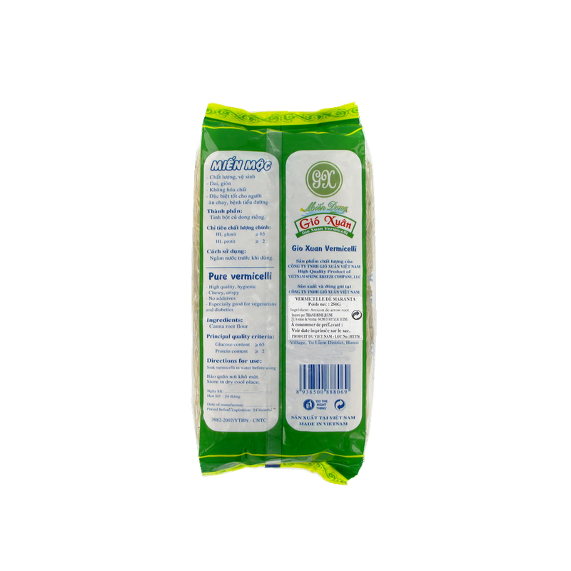 Vermicelle maranta Gio Xuan 250g - Viet Nam Vermicelle maranta Gio Xuan 250g - Viet Nam