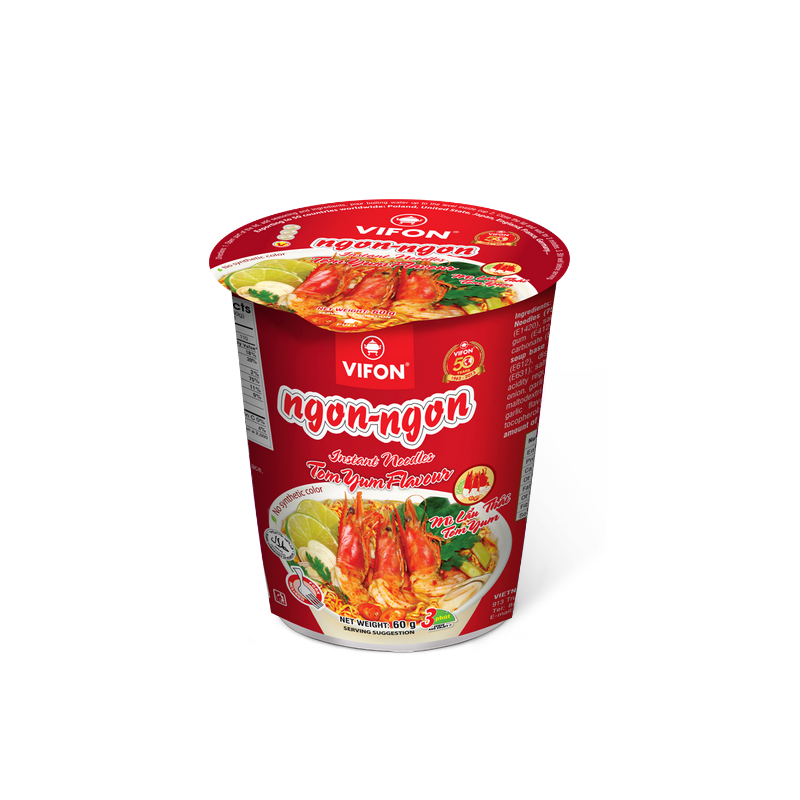 Soupe Nouille Lau Thai Tom Yum Bol NGON NGON VIFON 2x24x60g Vietnam Soupe Nouille Lau Thai Tom Yum Bol NGON NGON VIFON 2x24x60g Vietnam