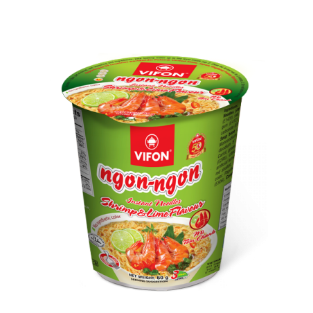 Mì tôm chanh ly Ngon Ngon VIFON 60g Việt Nam