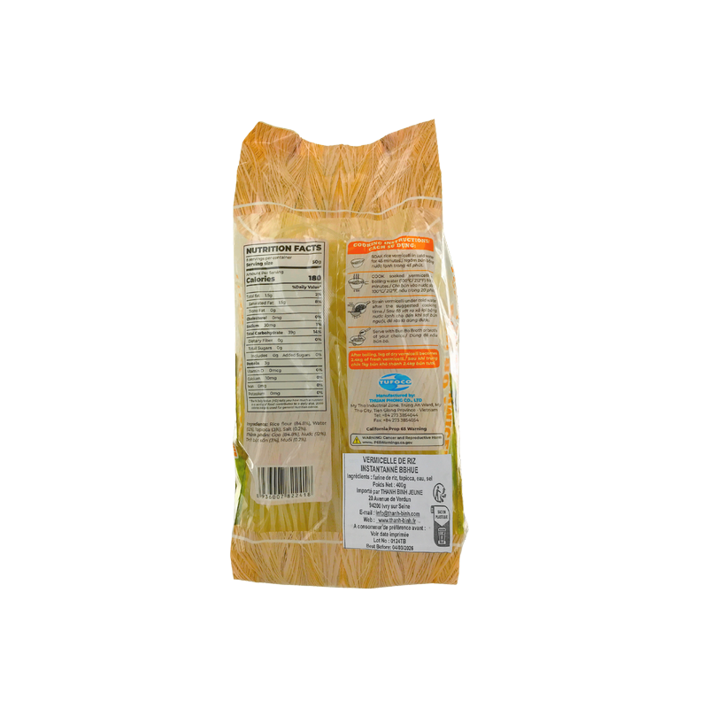 Vermicelle de riz Bun Bo Hue 3 Cay Tre 400g Vietnam Vermicelle de riz Bun Bo Hue 3 Cay Tre 400g Vietnam
