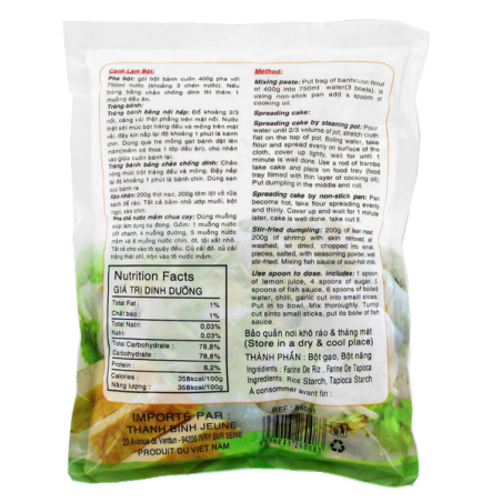 Albóndigas de harina banh cuon DRAGÓN de ORO 400g de Vietnam