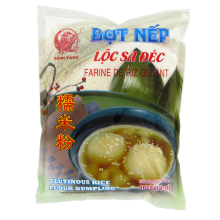 La harina de arroz glutinoso DRAGÓN de ORO 400g de Vietnam