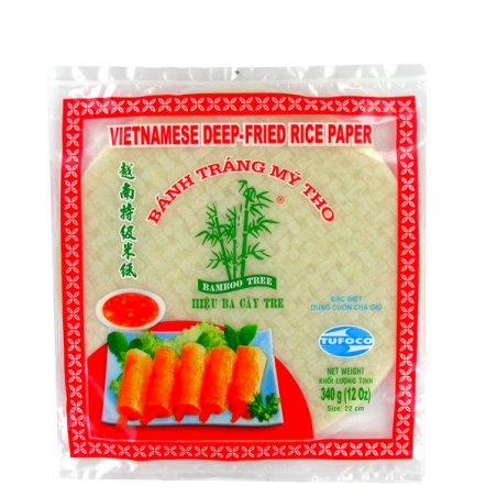 Bánh tráng BA CÂY TRE 22cm 340g Việt Nam