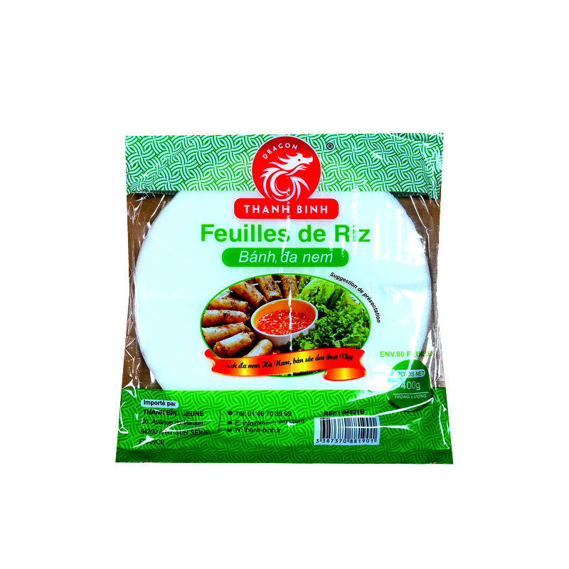 Rice sheet 22cm for nems specialty of the North 400g VIETNAM Rice sheet 22cm for nems specialty of the North 400g VIETNAM