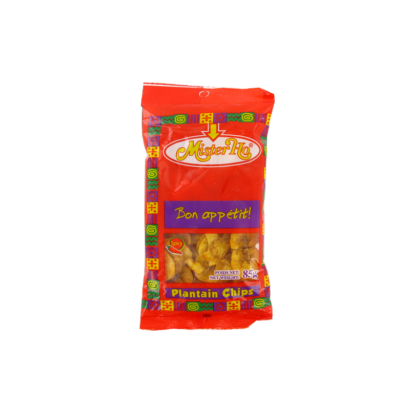 Chip banane plantain pimenté 85g - Afrique Chip banane plantain pimenté 85g - Afrique