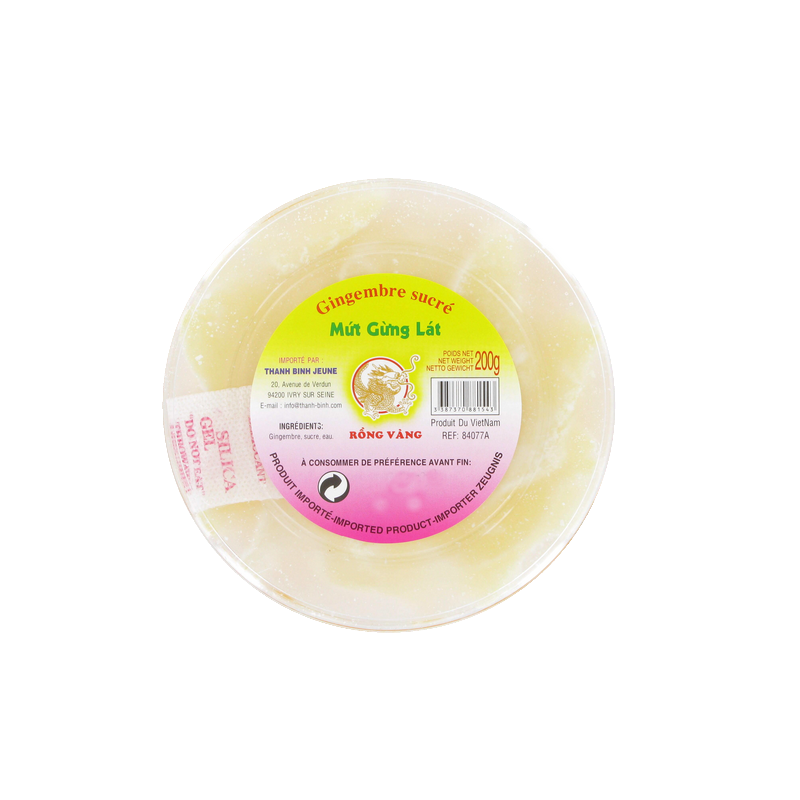 Gingembre sucré Dragon Or 200g Gingembre sucré Dragon Or 200g