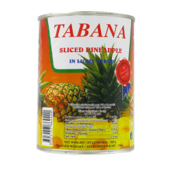 Dứa 10 lát trong xi-rô TABANA 565g Pháp