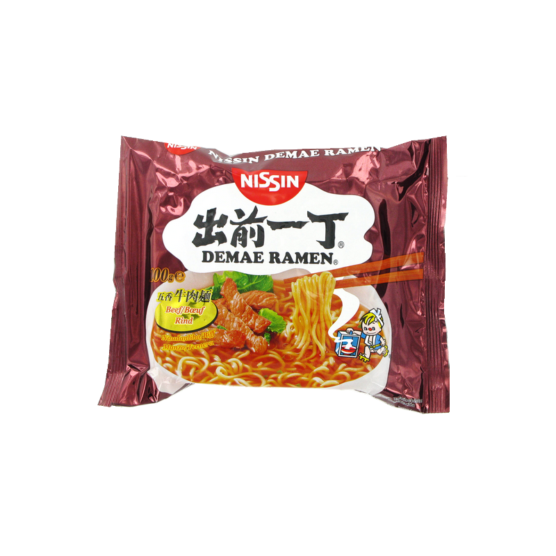 Soupe nouille Ramen Demae boeuf NISSIN 100g Hongrie Soupe nouille Ramen Demae boeuf NISSIN 100g Hongrie