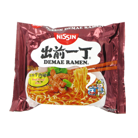 Soup noodle Ramen Demae beef NISSIN 100g Hungary