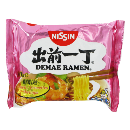 Suppe, nudeln Demae Ramen garnelen-NISSIN-100g Ungarn
