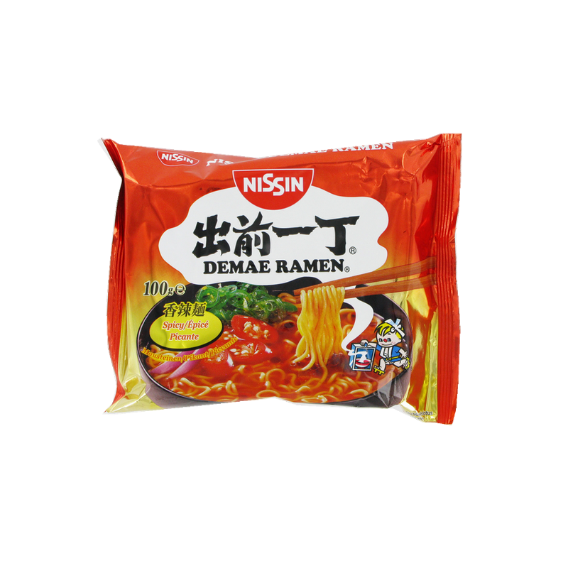 Soupe nouille Ramen Demae piquant NISSIN 100g Hongrie Soupe nouille Ramen Demae piquant NISSIN 100g Hongrie