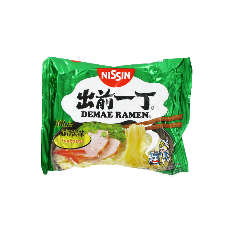 Soupe nouille Ramen Demae porc Tonkotsu NISSIN 100g Hongrie Soupe nouille Ramen Demae porc Tonkotsu NISSIN 100g Hongrie