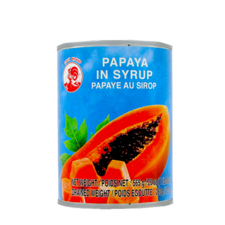 Papaya blocchi in sciroppo leggero 565g Thailandia