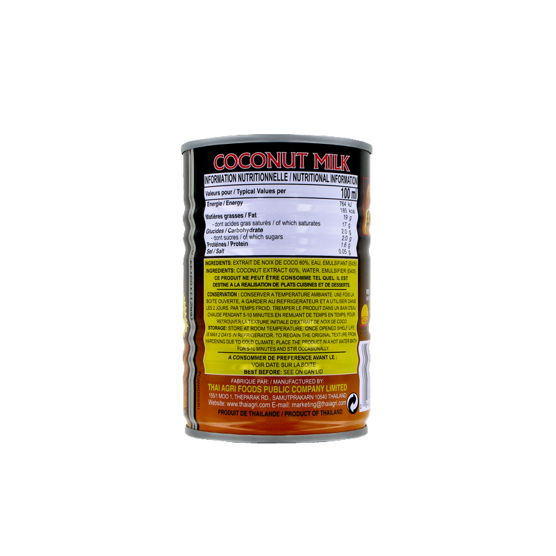 Lait coco cuisine 400ml Aroy-D Lait coco cuisine 400ml Aroy-D