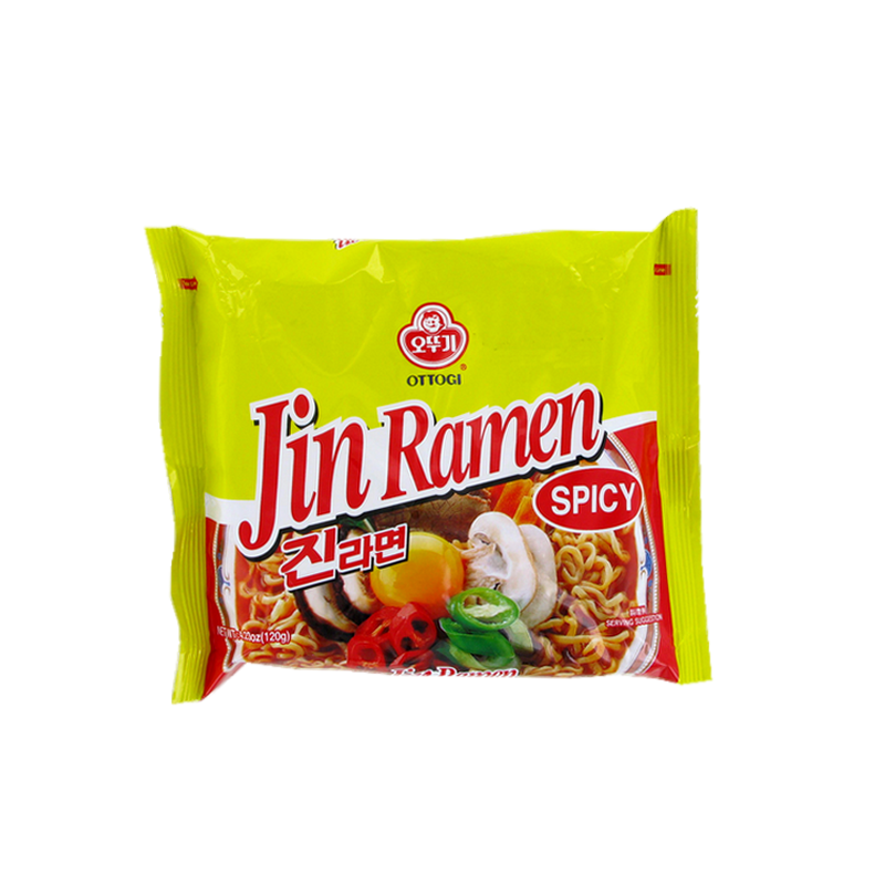 Soupe nouille Jin Ramen Hot OTTOGI 120g Corée