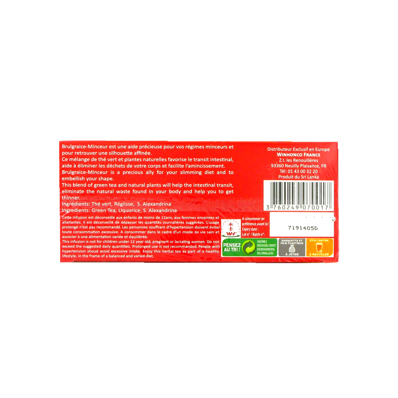 Thé amincissant Brule Graisse 40g CH Thé amincissant Brule Graisse 40g CH