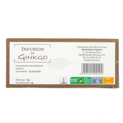 Infusion Ginkgo circulation et mémoire 24 Boites 30g Chine