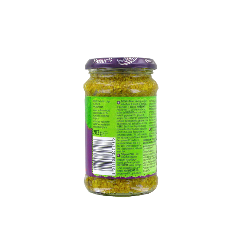 Chilli pickle hot PATAK'S 283g Royaume-Uni Chilli pickle hot PATAK'S 283g Royaume-Uni