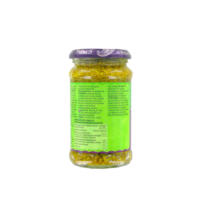 Chilli pickle hot PATAK'S 283g Royaume-Uni Chilli pickle hot PATAK'S 283g Royaume-Uni