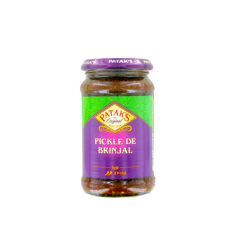 Brinjal Aubergine pickle PATAK'S 312g Royaume-Uni Brinjal Aubergine pickle PATAK'S 312g Royaume-Uni