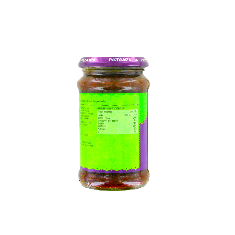 Brinjal Aubergine pickle PATAK'S 312g Royaume-Uni Brinjal Aubergine pickle PATAK'S 312g Royaume-Uni