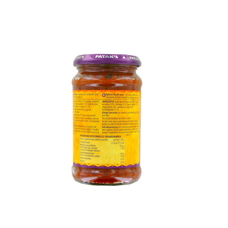 Kashimiri Masala paste PATAK'S 295g Royaume-Uni Kashimiri Masala paste PATAK'S 295g Royaume-Uni