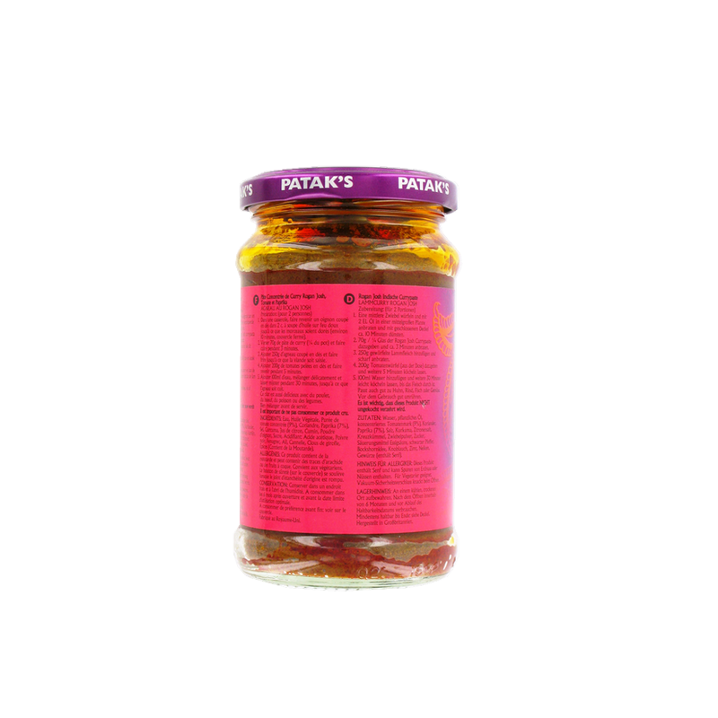Rogon Josh paste PATAK'S 283g Royaume-Uni Rogon Josh paste PATAK'S 283g Royaume-Uni