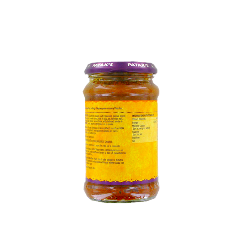 Vindaloo paste PATAK'S 283g Royaume-Uni Vindaloo paste PATAK'S 283g Royaume-Uni