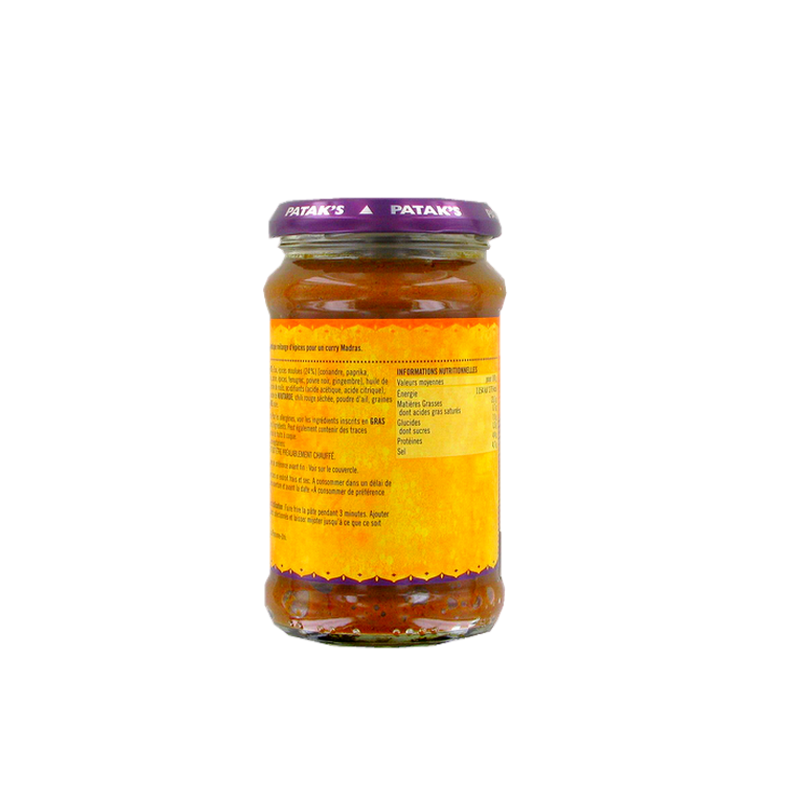 Madras paste PATAK'S 283g Royaume-Uni